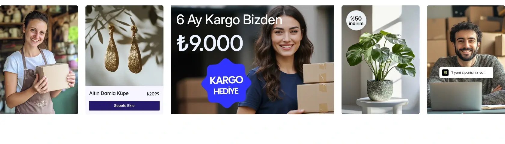 E-Ticarete ücretsiz başlayın!